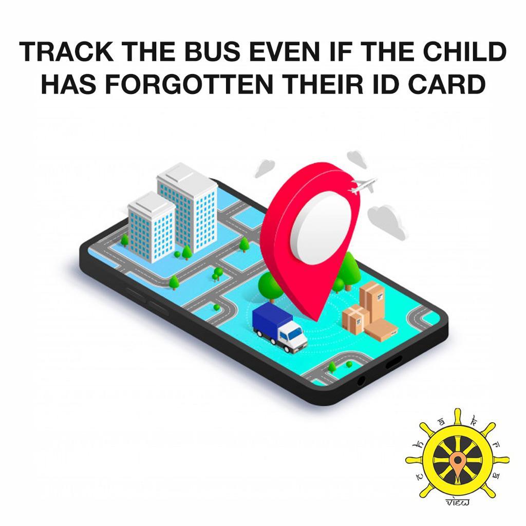 track the bus even if the child has forgotten the id card